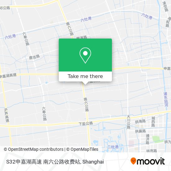 S32申嘉湖高速 南六公路收费站 map