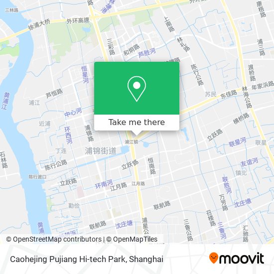 Caohejing Pujiang Hi-tech Park map