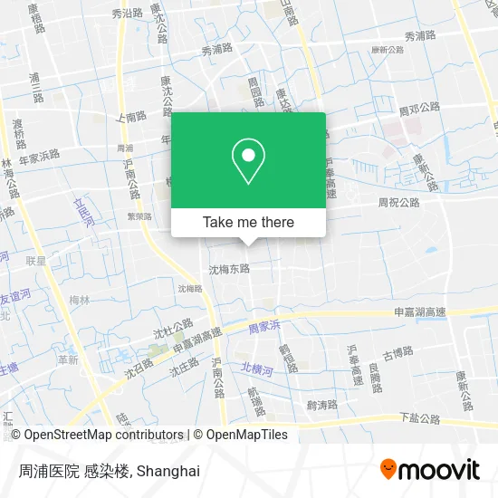 周浦医院 感染楼 map