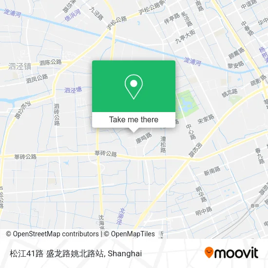 松江41路 盛龙路姚北路站 map