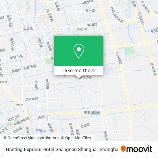 Hanting Express Hotel Shangnan Shanghai map