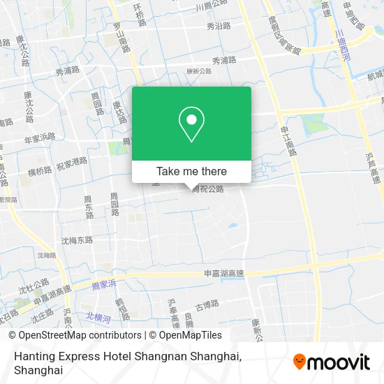 Hanting Express Hotel Shangnan Shanghai map
