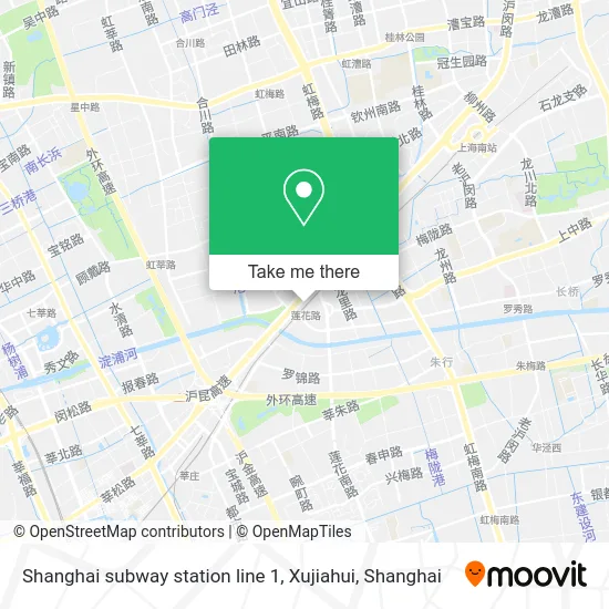 Shanghai subway station line 1, Xujiahui map
