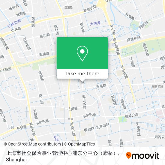 上海市社会保险事业管理中心浦东分中心（康桥） map