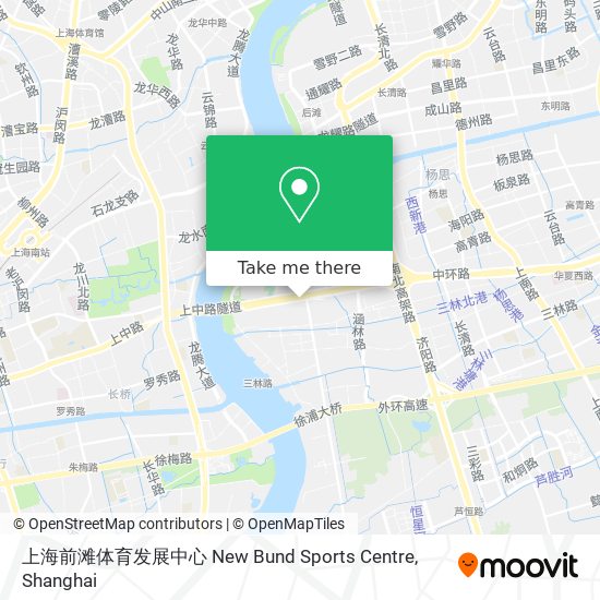 上海前滩体育发展中心 New Bund Sports Centre map