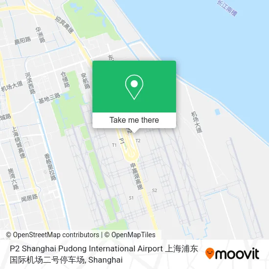 P2 Shanghai Pudong International Airport 上海浦东国际机场二号停车场 map