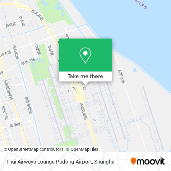 Thai Airways Lounge Pudong Airport map