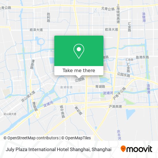 July Plaza International Hotel Shanghai map