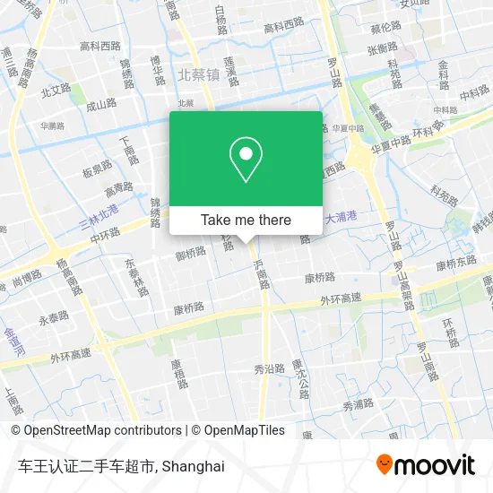 车王认证二手车超市 map