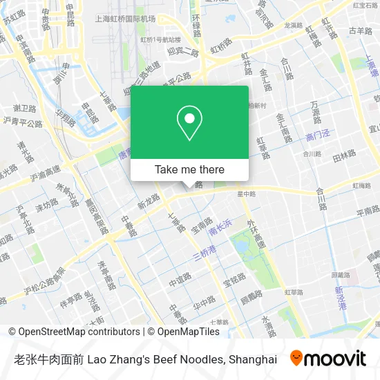 老张牛肉面前 Lao Zhang's Beef Noodles map