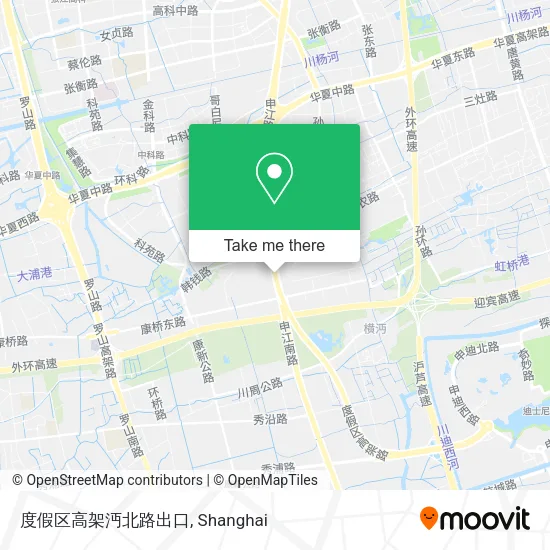 度假区高架沔北路出口 map