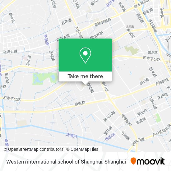 Western international school of Shanghai map