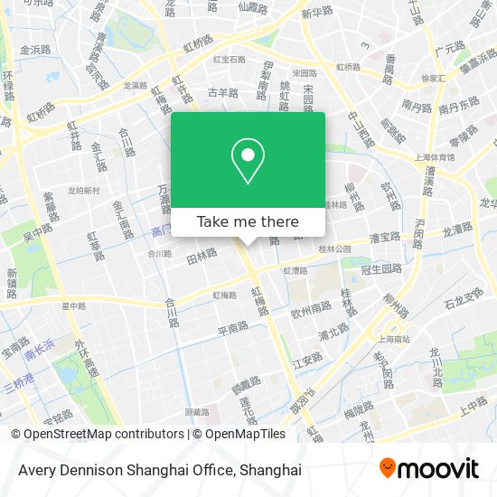 Avery Dennison Shanghai Office map