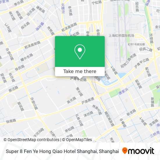 Super 8 Fen Ye Hong Qiao Hotel Shanghai map