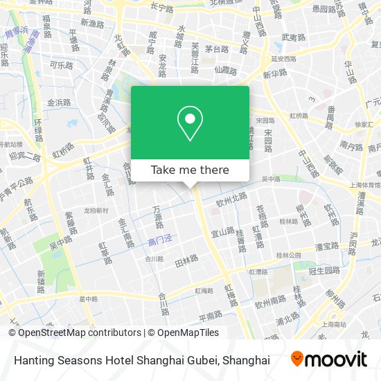 Hanting Seasons Hotel Shanghai Gubei map