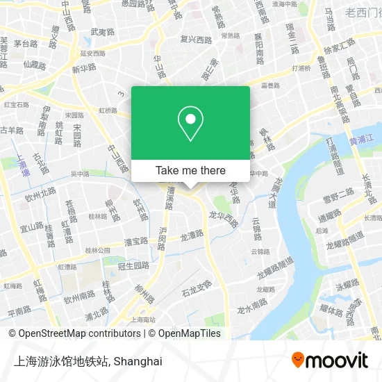上海游泳馆地铁站 map