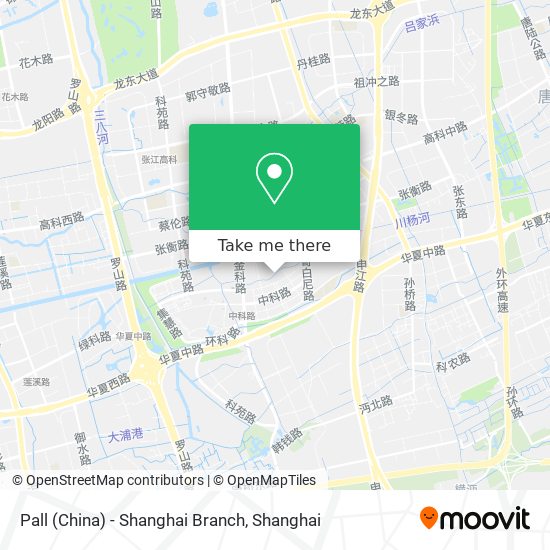 Pall (China) - Shanghai Branch map