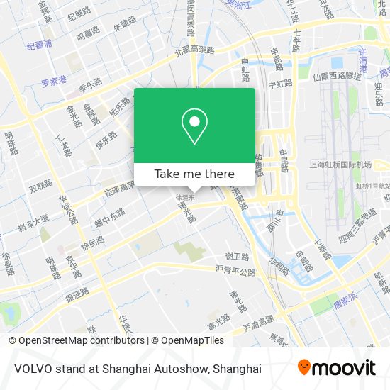 VOLVO stand at Shanghai Autoshow map