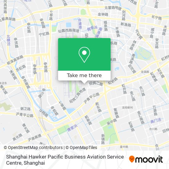 Shanghai Hawker Pacific Business Aviation Service Centre map