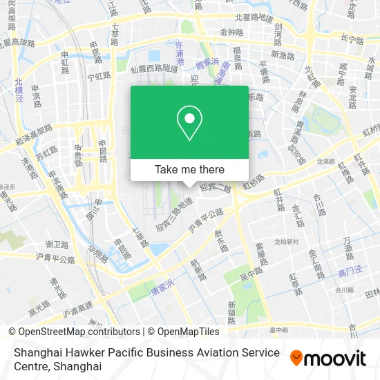 Shanghai Hawker Pacific Business Aviation Service Centre map