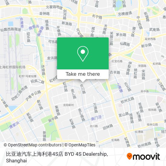 比亚迪汽车上海利港4S店 BYD 4S Dealership map