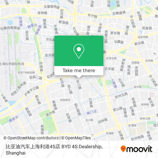 比亚迪汽车上海利港4S店 BYD 4S Dealership map
