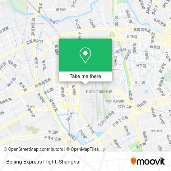Beijing Express Flight map