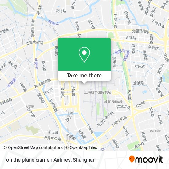 on the plane xiamen Airlines map