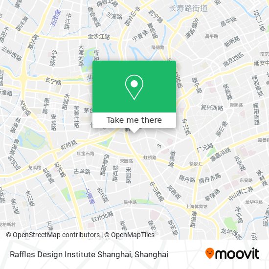 Raffles Design Institute Shanghai map