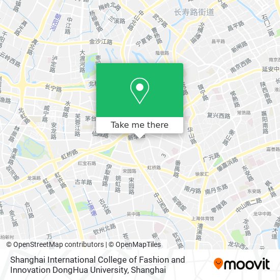 Shanghai International College of Fashion and Innovation DongHua University map