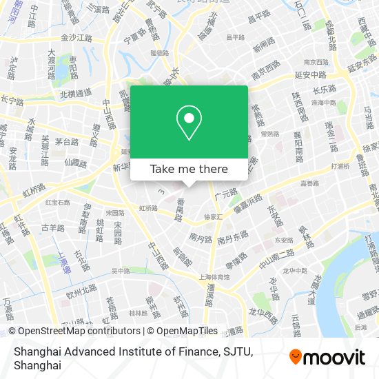 Shanghai Advanced Institute of Finance, SJTU map