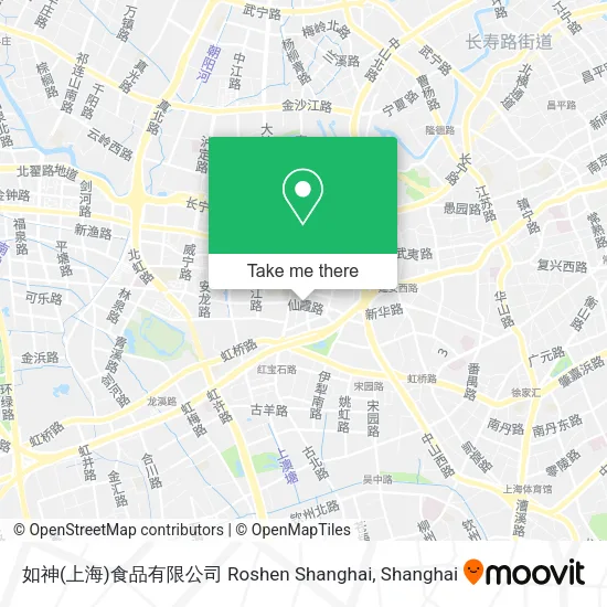 如神(上海)食品有限公司 Roshen Shanghai map