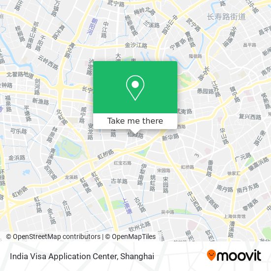 India Visa Application Center map