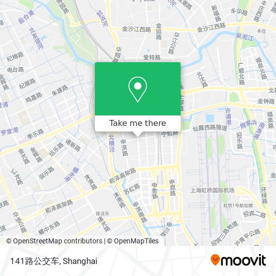 141路公交车 map