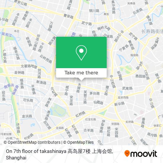 On 7th floor of takashinaya 高岛屋7楼 上海会馆 map