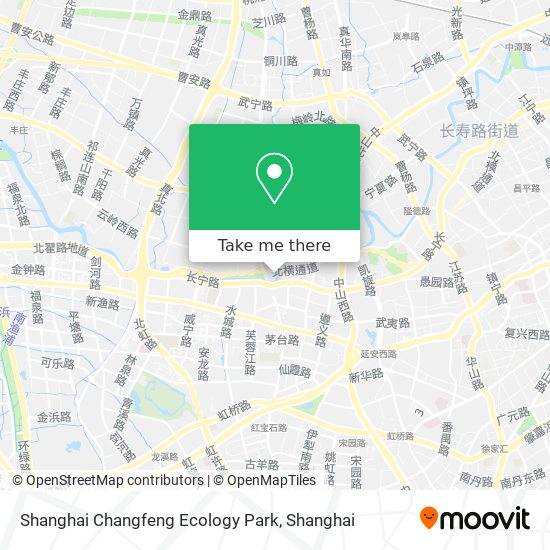 Shanghai Changfeng Ecology Park map