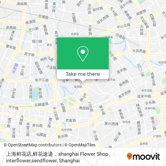 上海鲜花店,鲜花速递，shanghai Flower Shop、interflower,sendflower map