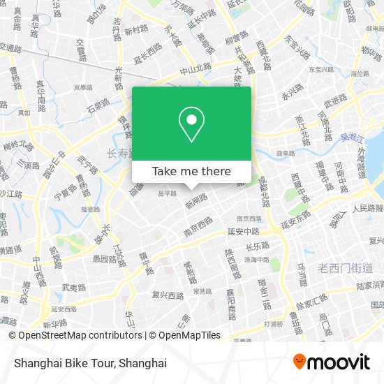 Shanghai Bike Tour map