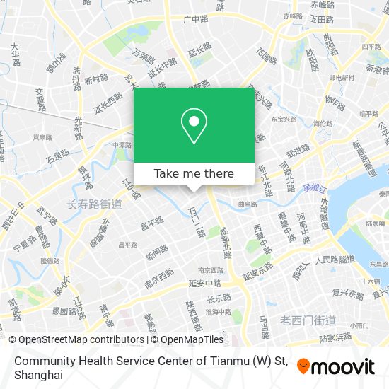 Community Health Service Center of Tianmu (W) St map