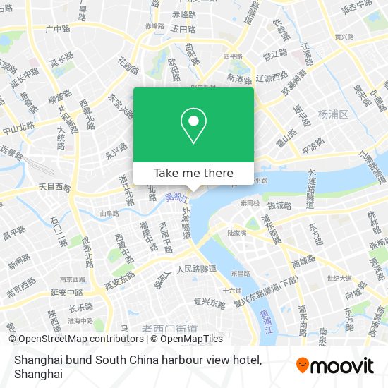 Shanghai bund South China harbour view hotel map