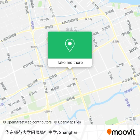 华东师范大学附属杨行中学 map