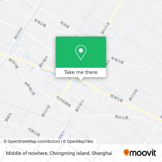 Middle of nowhere, Chongming island map