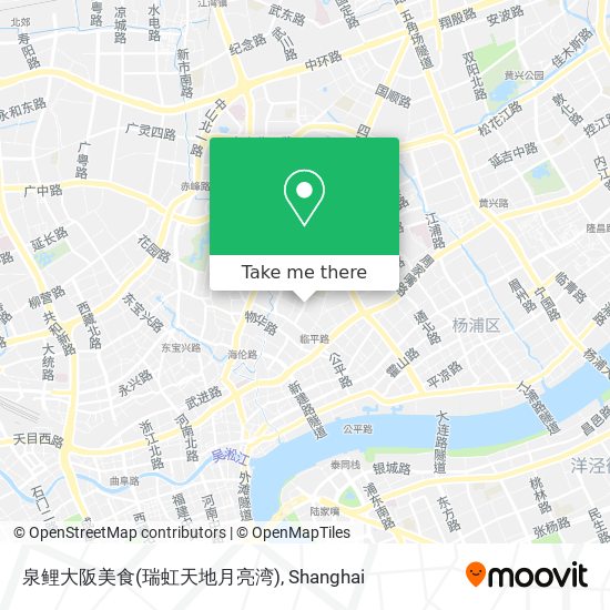 泉鲤大阪美食(瑞虹天地月亮湾) map