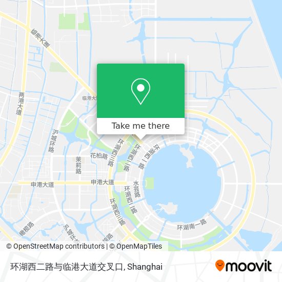 环湖西二路与临港大道交叉口 map