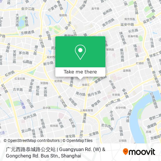 广元西路恭城路公交站 | Guangyuan Rd. (W) & Gongcheng Rd. Bus Stn. map
