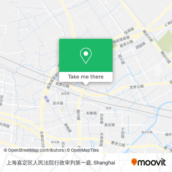 上海嘉定区人民法院行政审判第一庭 map