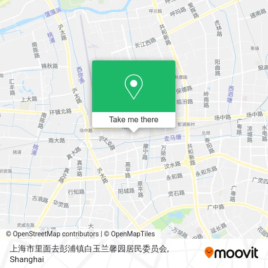 上海市里面去彭浦镇白玉兰馨园居民委员会 map