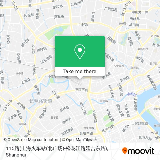 115路(上海火车站(北广场)-松花江路延吉东路) map