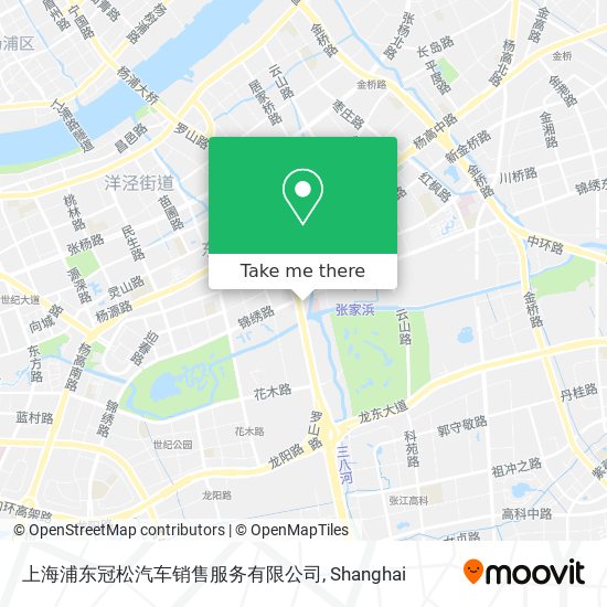 上海浦东冠松汽车销售服务有限公司 map