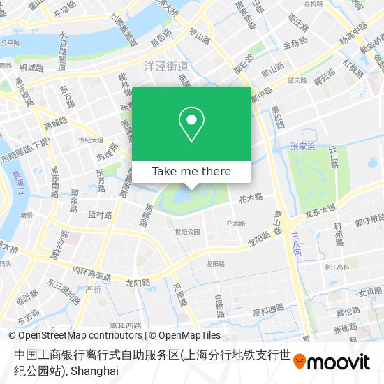 中国工商银行离行式自助服务区(上海分行地铁支行世纪公园站) map